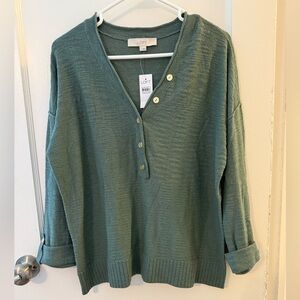 LOFT Sweater with Gold Buttons